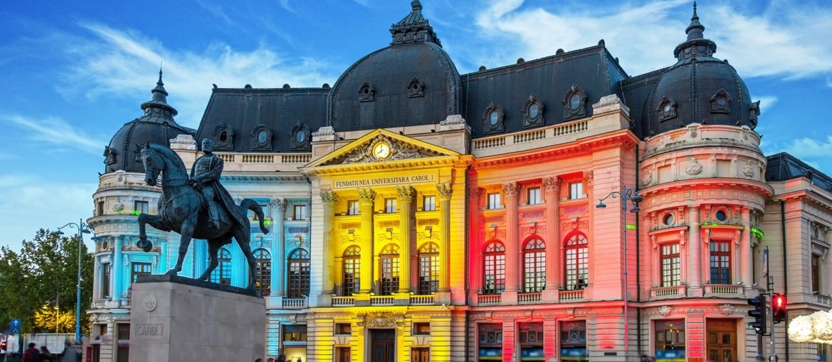 Bucharest Library in Romania
