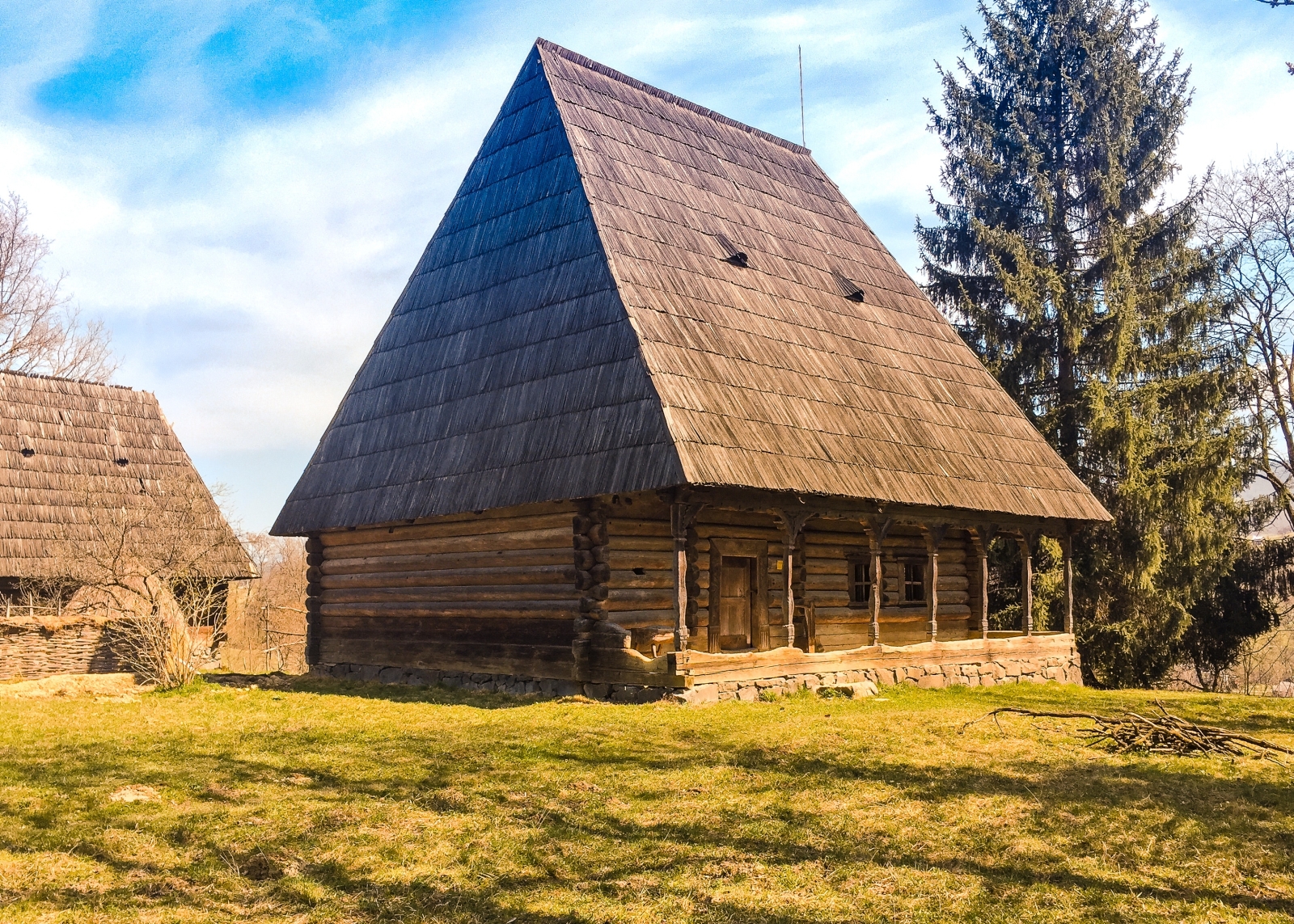 Large wooden house in Maramures in Romania