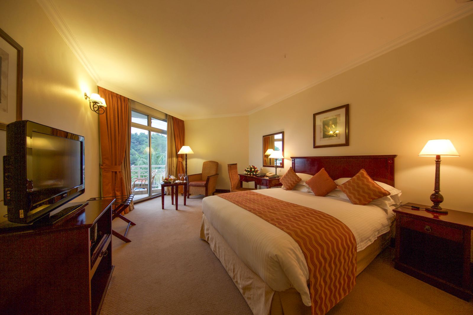 Double bedroom at Kivu Serena Hotel in Rwanda 