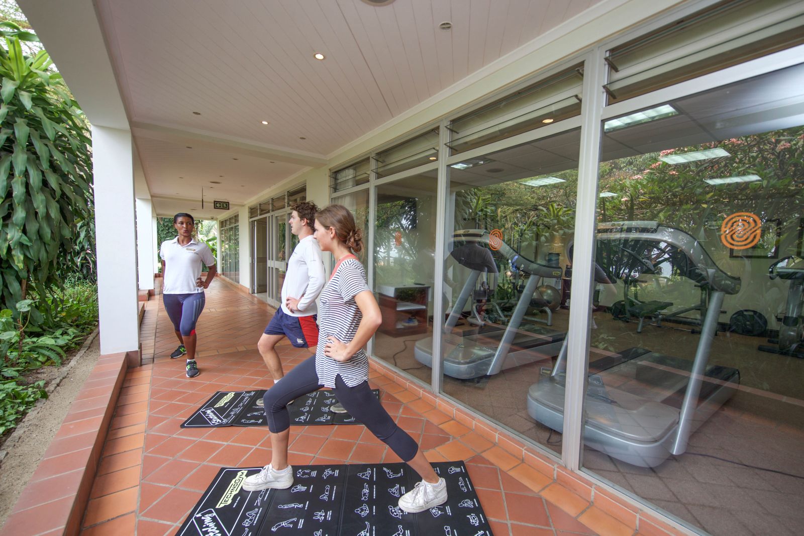 The gym at Kivu Serena Hotel in Rwanda 