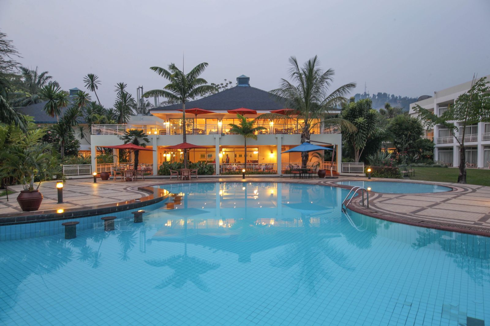 The pool at Kivu Serena Hotel in Rwanda 