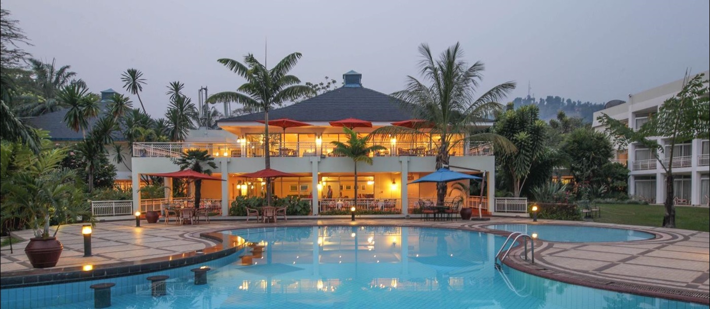The pool at Kivu Serena Hotel in Rwanda 