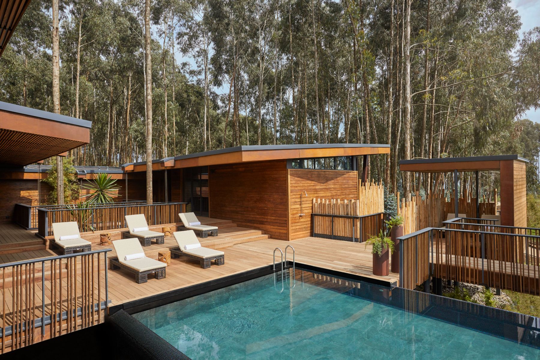 Swimming pool at One&Only Gorilla's Nest in Rwanda's Volcanoes National Park