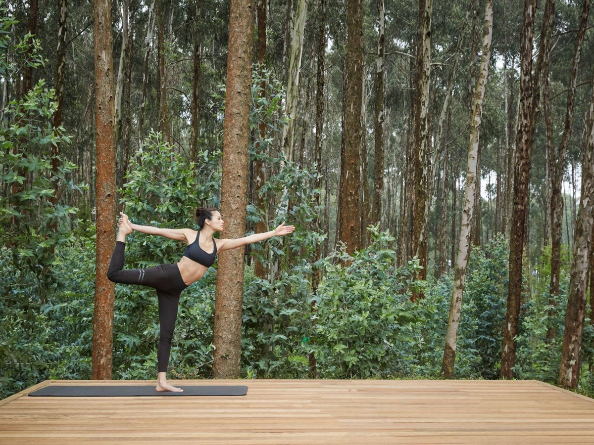 Yoga class at One&Only Gorilla's Nest in Rwanda's Volcanoes National Park