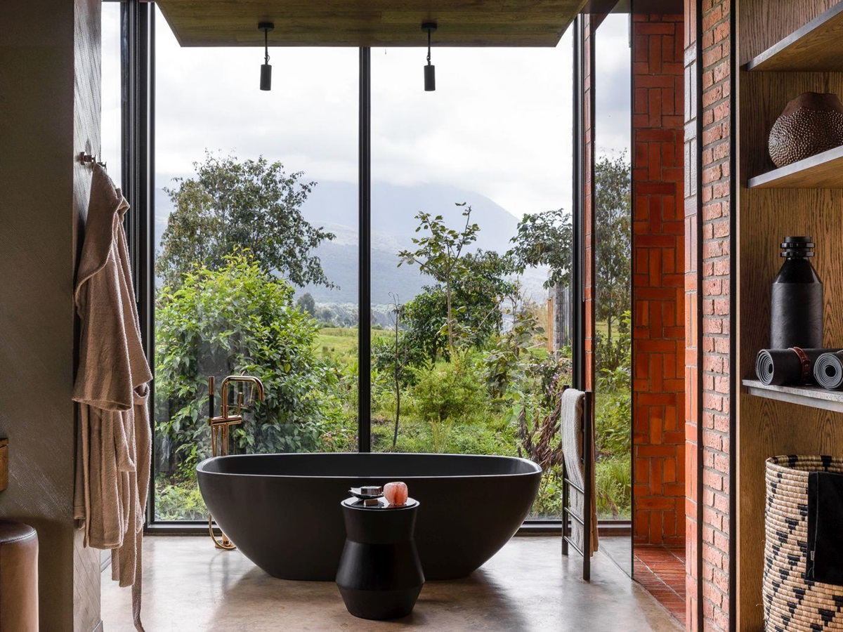 Bathroom at Singita Kwitonda Lodge in Rwanda