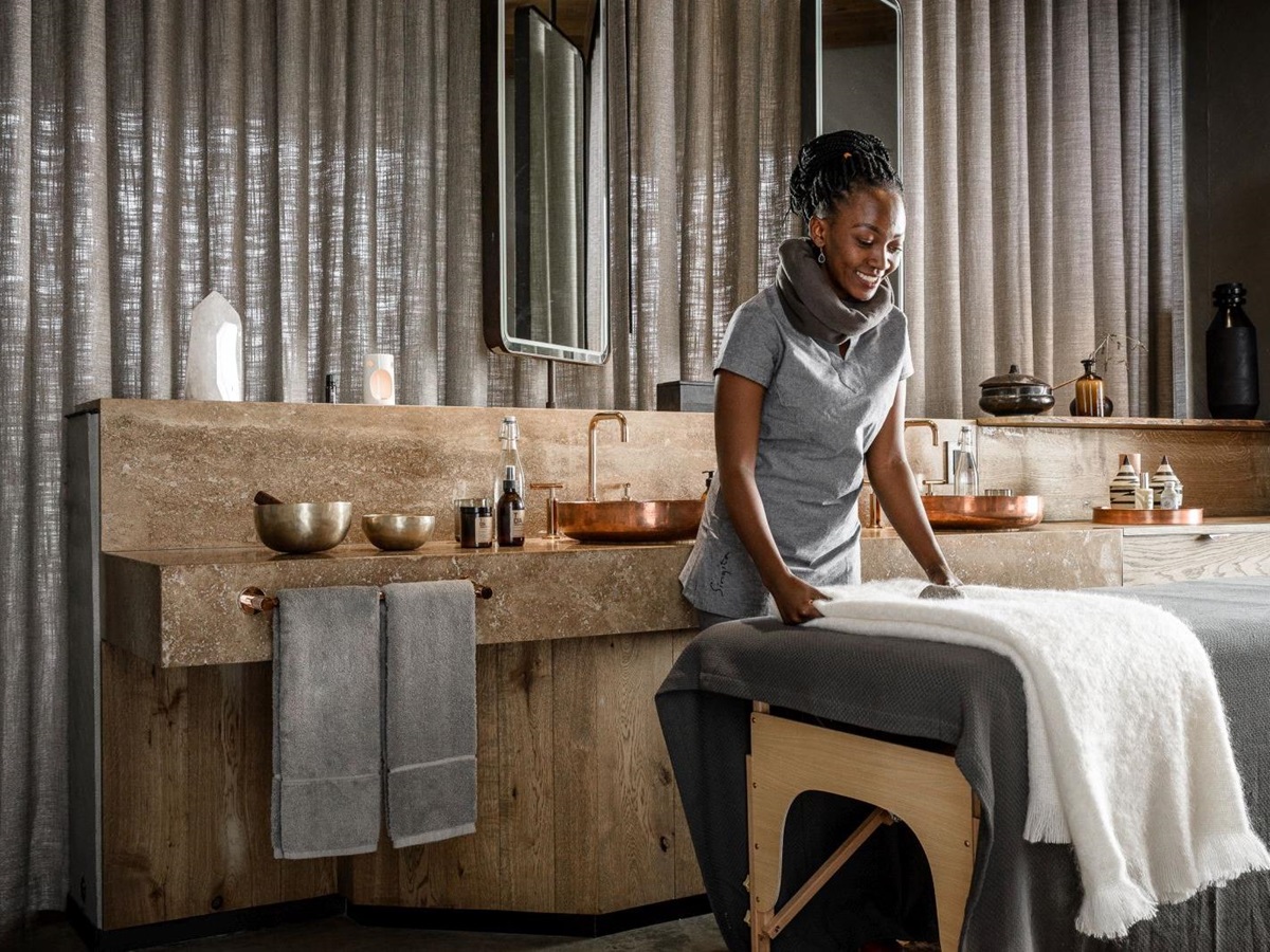 In room spa at Singita Kwitonda Lodge in Rwanda
