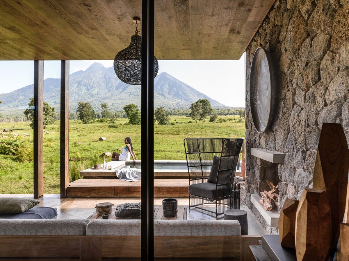 Plunge pool at Singita Kwitonda Lodge in Rwanda