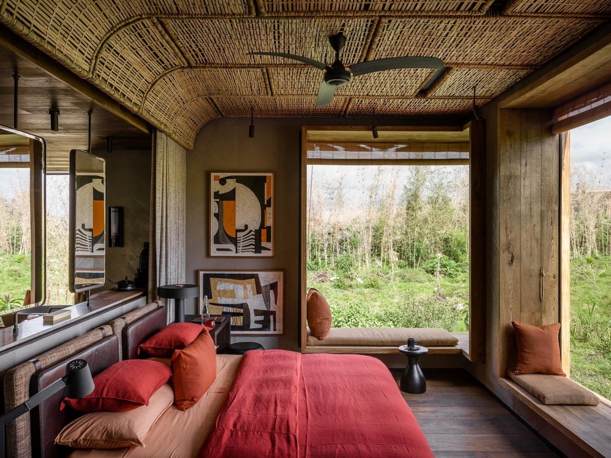 Suite bedroom at Singita Kwitonda Lodge in Rwanda