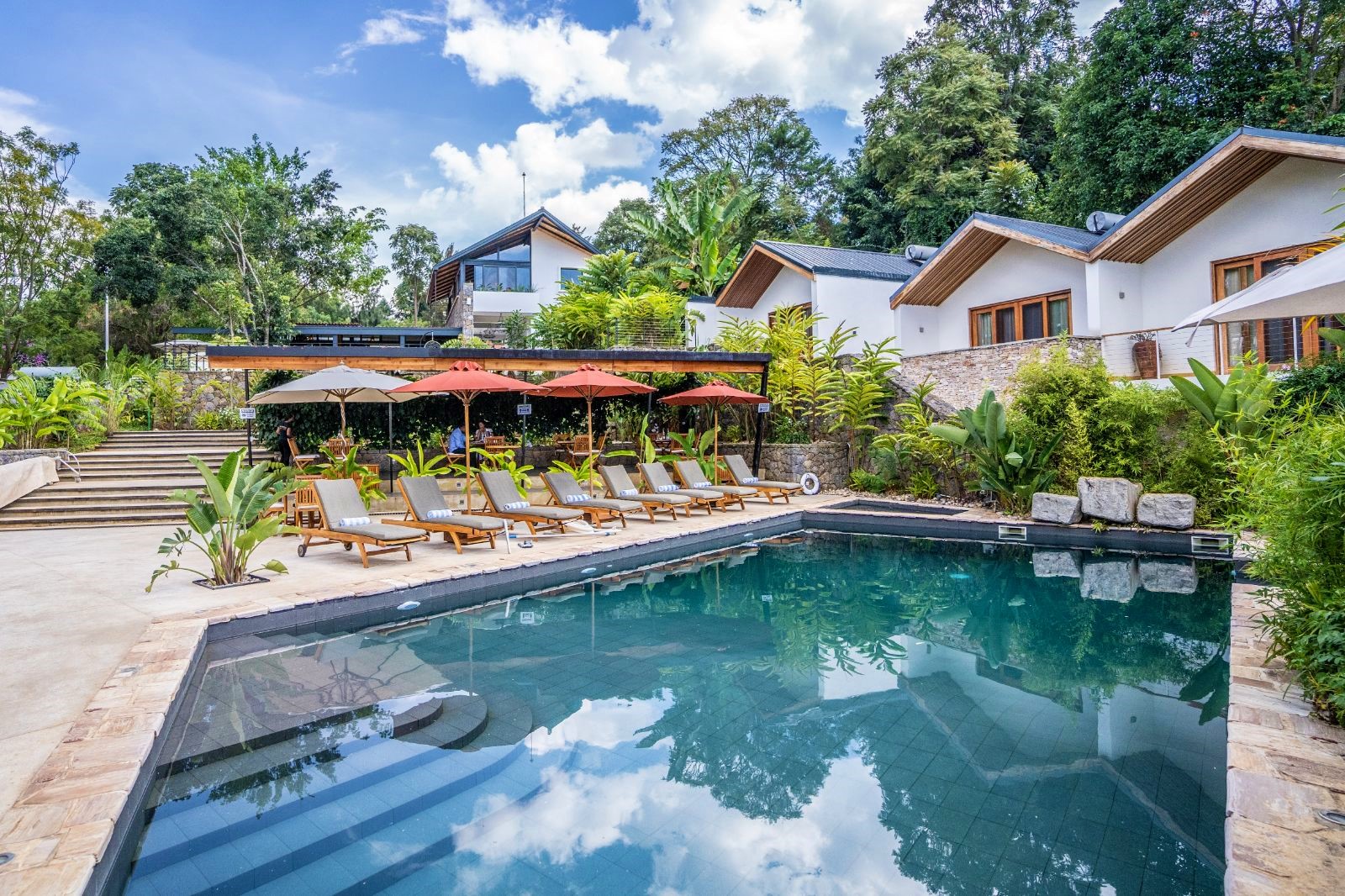 Poolside at The Retreat in Kigali, Rwanda