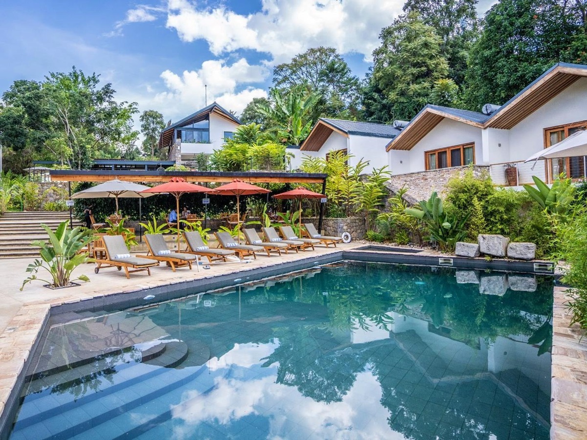 Poolside at The Retreat in Kigali, Rwanda