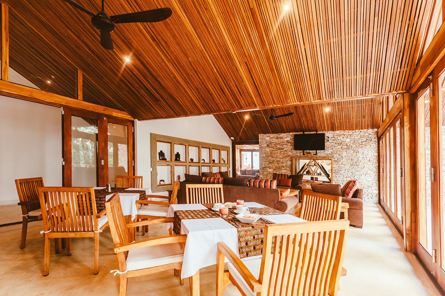 Breakfast setup at The Retreat in Rwanda 