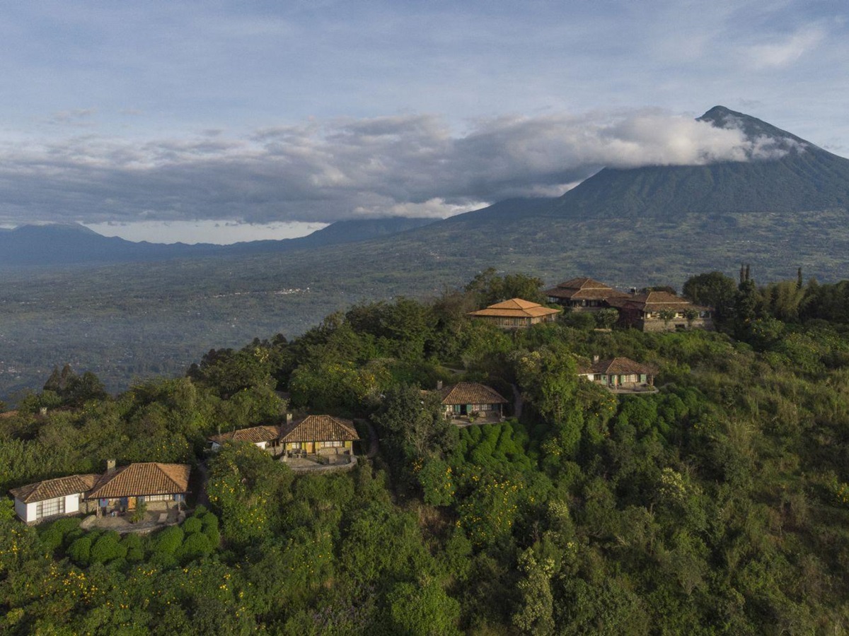 Birds eye view of Virunga Lodge in Rwanda