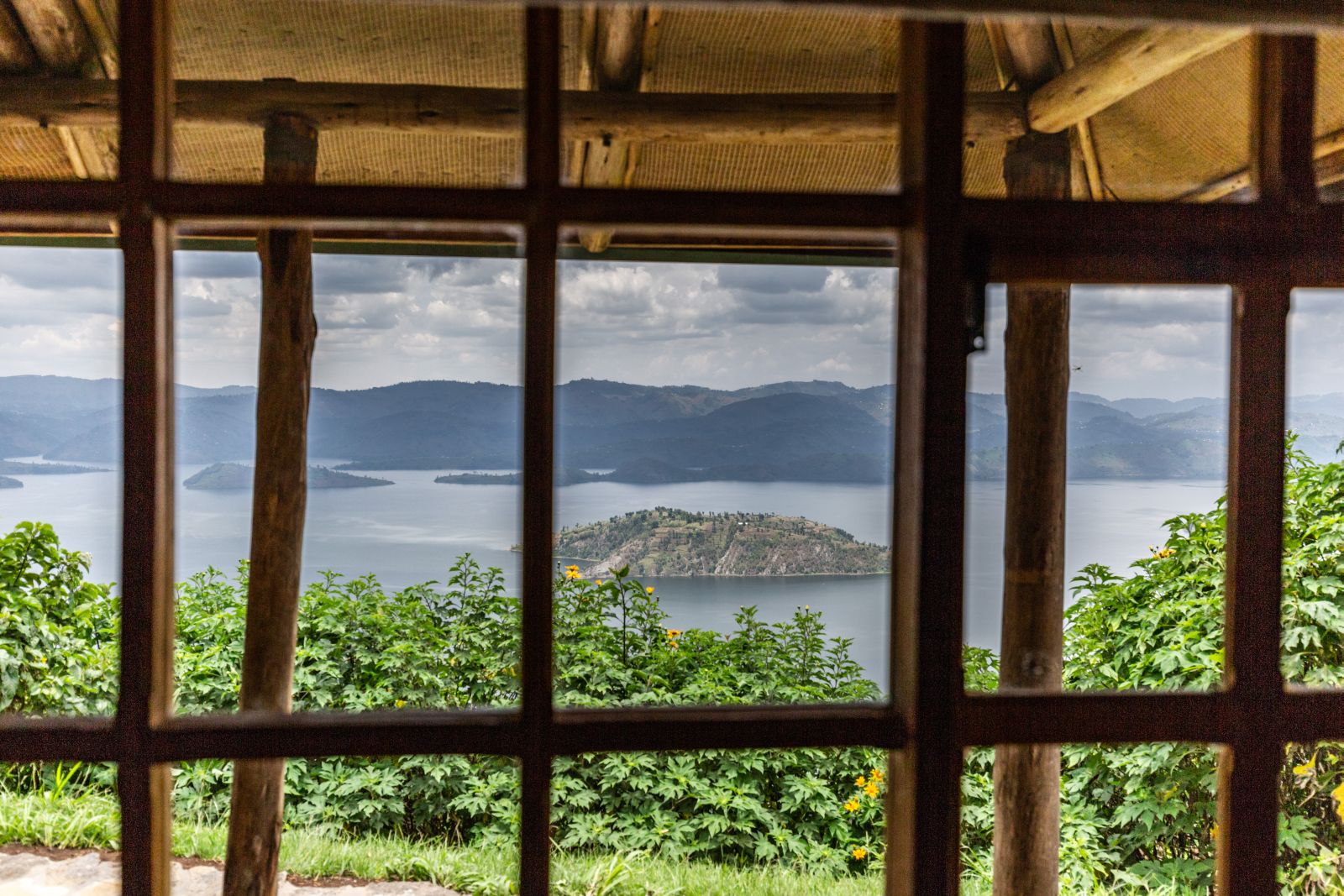 View from a room at Virunga Lodge in Rwanda