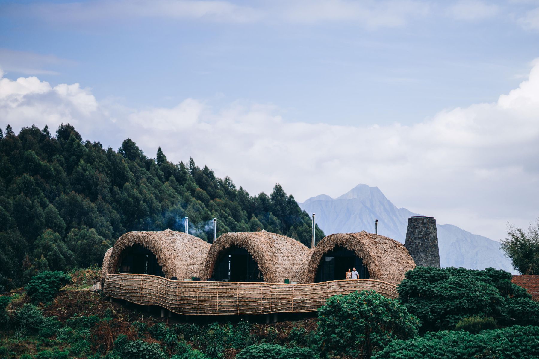 Exterior of Wilderness Bisate Reserve near Volcanoes National Park Rwanda