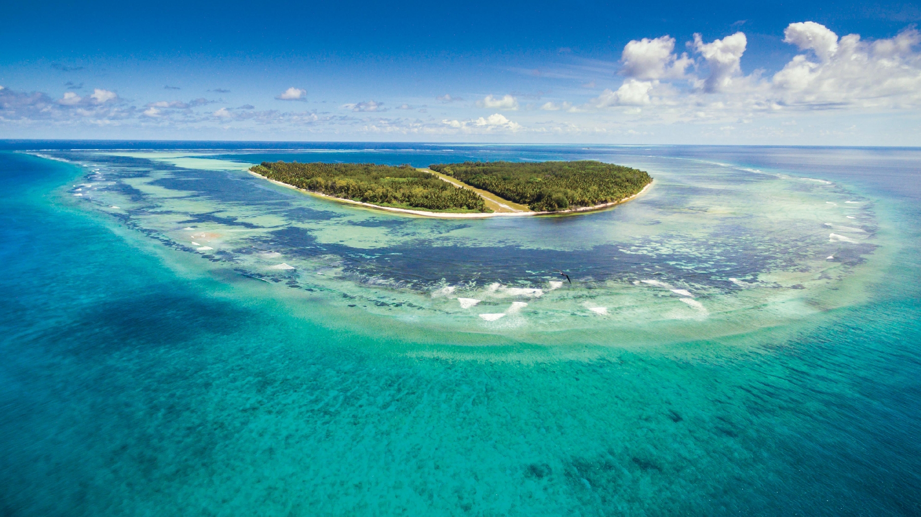 aerial of alphone island, seychelles