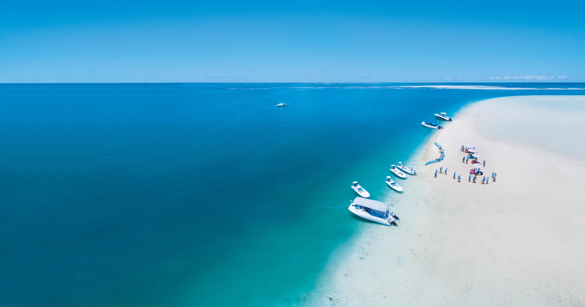 lunch served on sand dunes near alphone island, seychelles