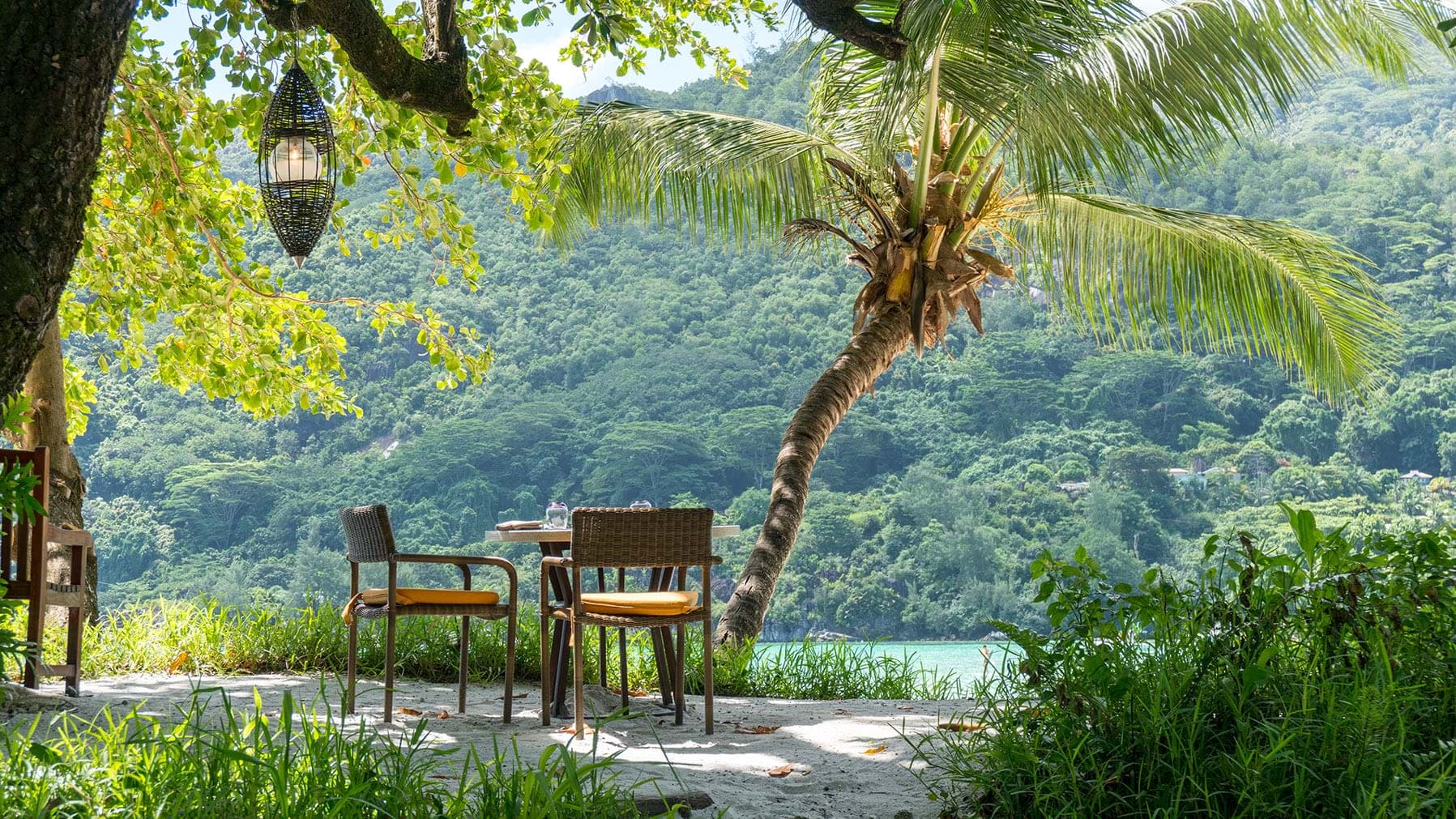 sitting area at north beach near Constance Ephelia Resort, Seychelles