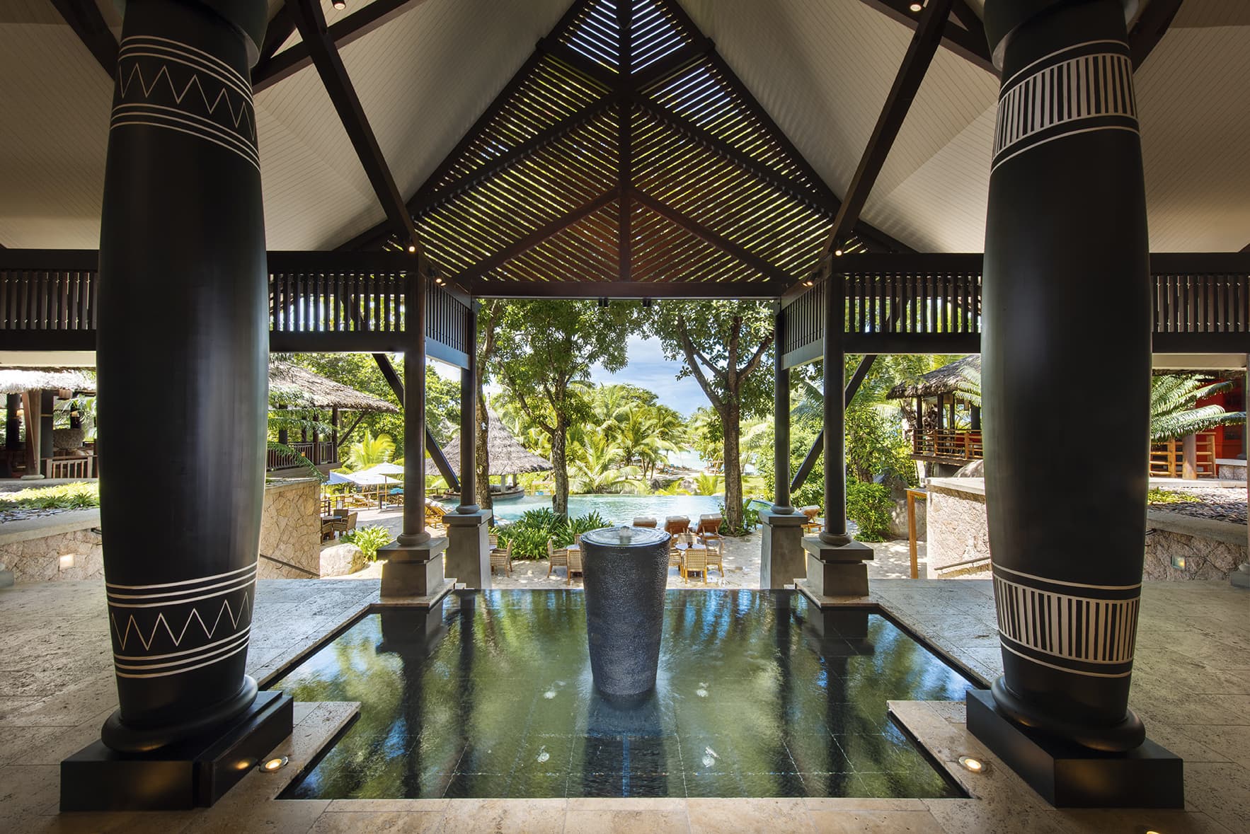 swimming pool near the hobby of Constance Lemuria, Seychelles