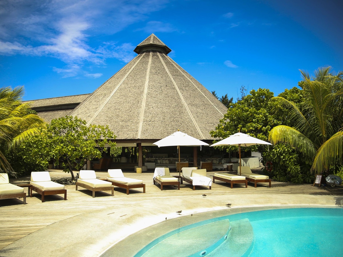 The swimming pool of Denis Island, Seychelles