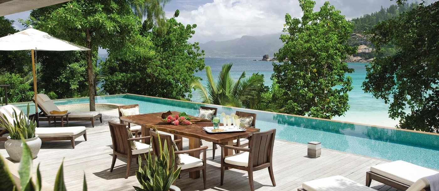 terrace at Four Seasons Resort, Seychelles