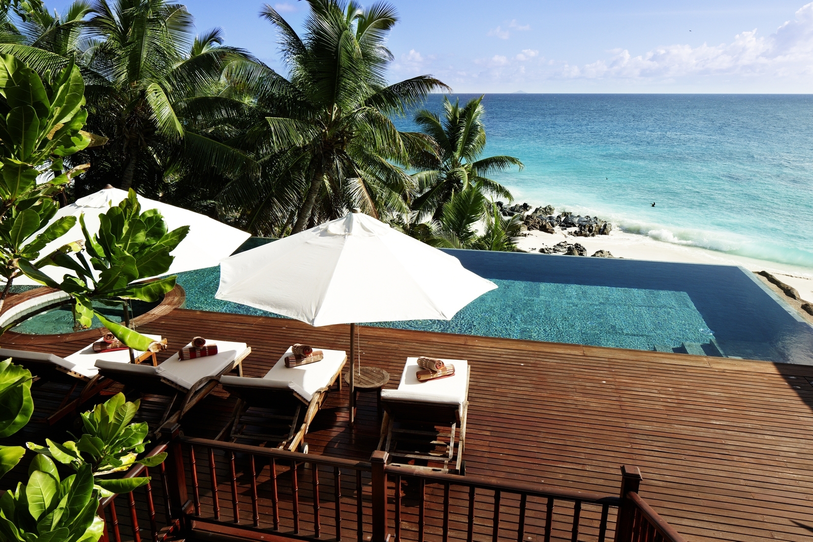 sun deck at Fregate Island, Seychelles