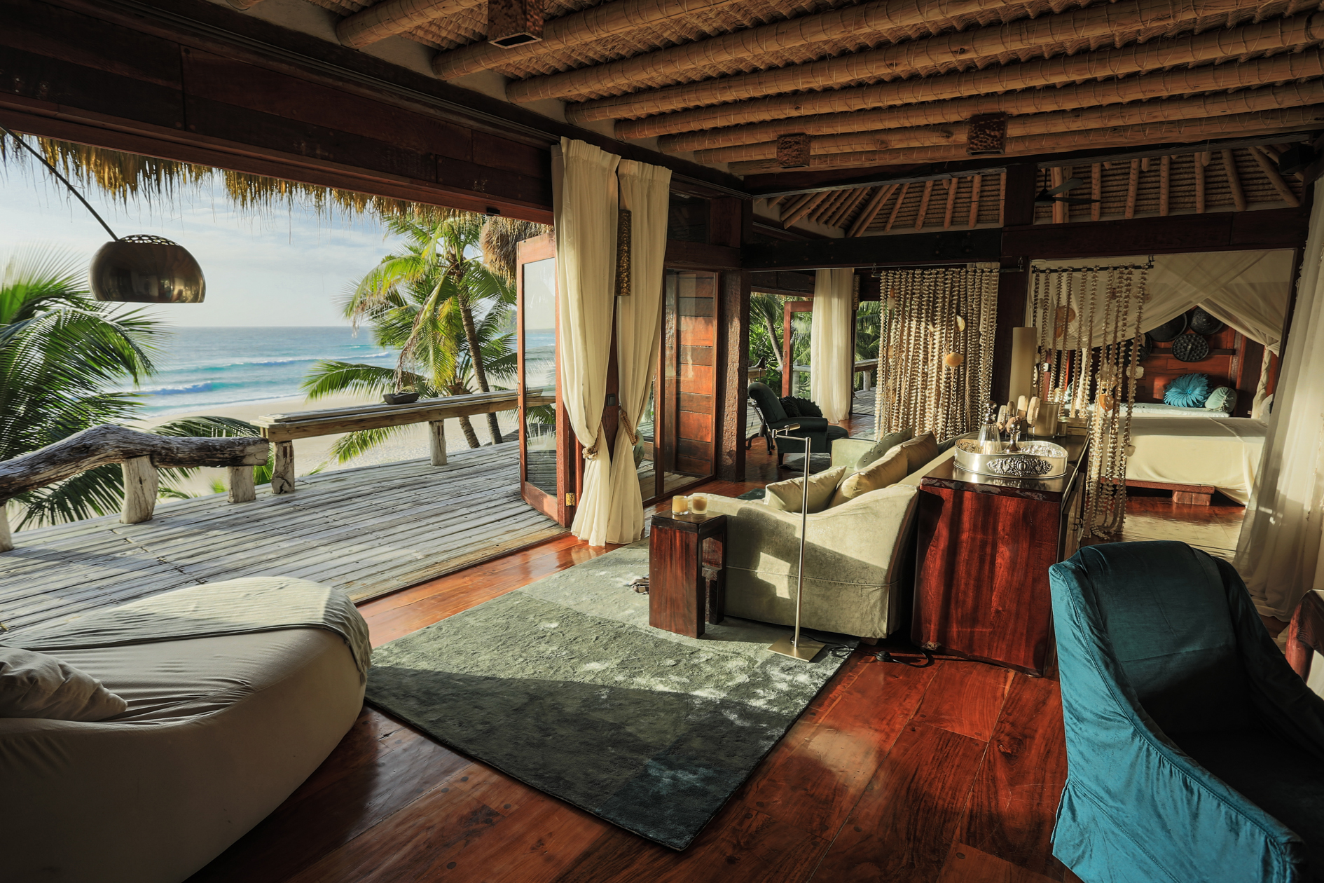 A double bedroom at North Island, Seychelles