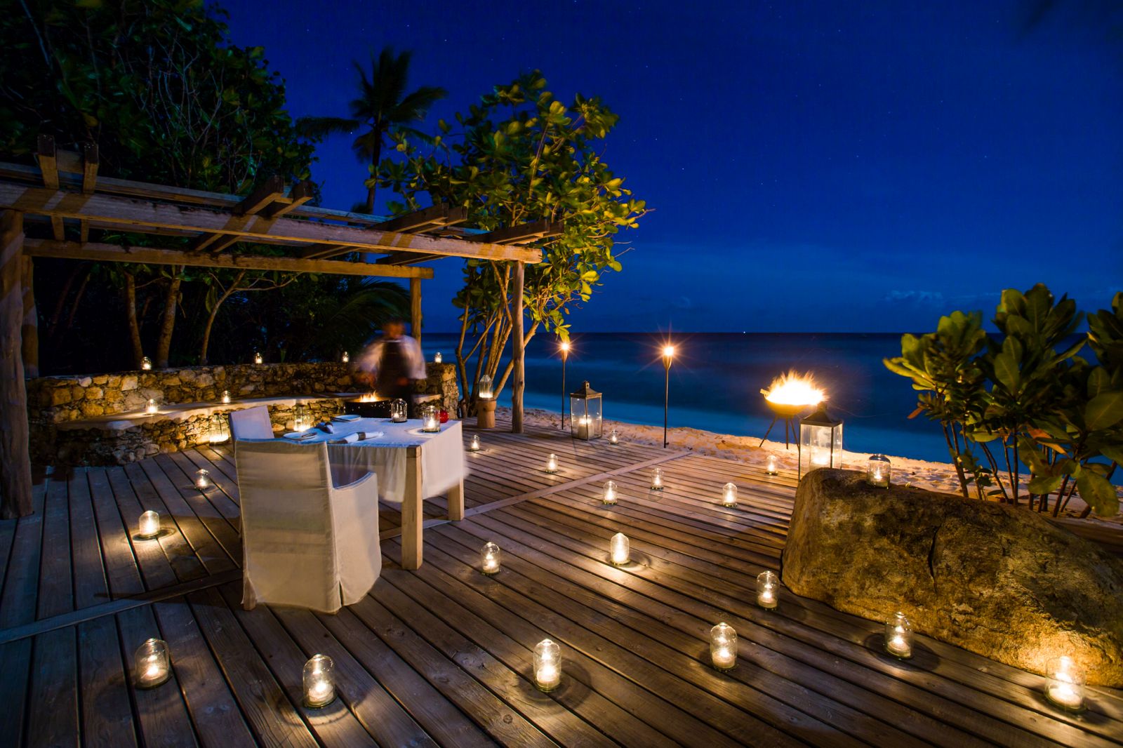 Private dining at North Island in the Seychelles