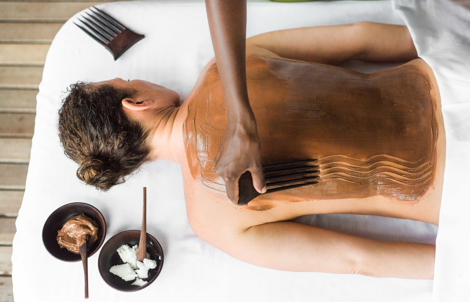 massage given at Raffles, Prasin, Seychelles