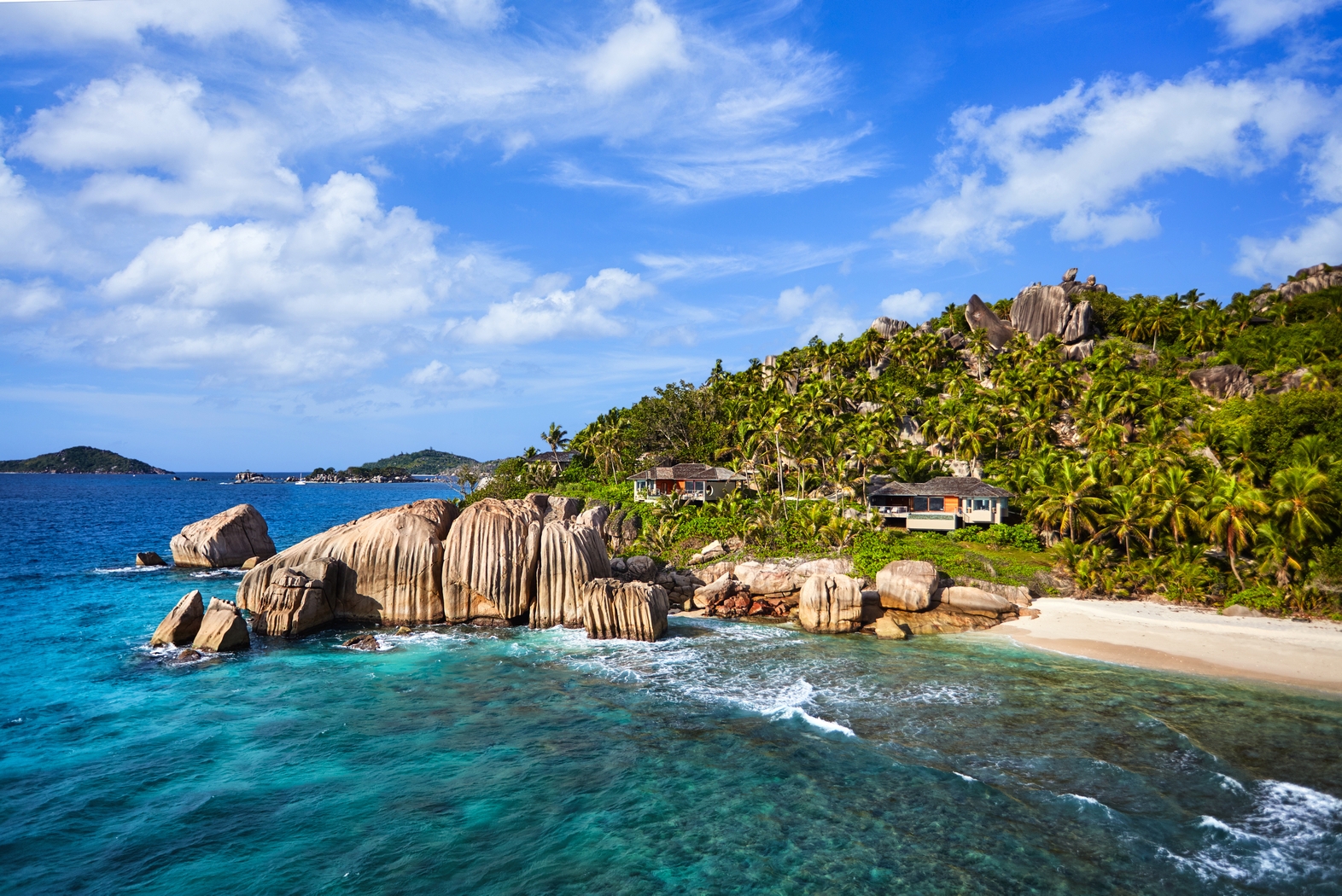 the pool villas at Raffles, Prasin, Seychelles