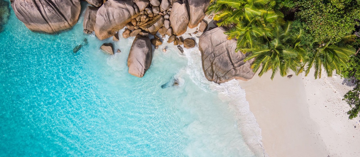 Shark Beach in the Seychelles