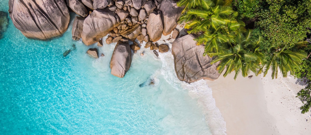Shark Beach in the Seychelles