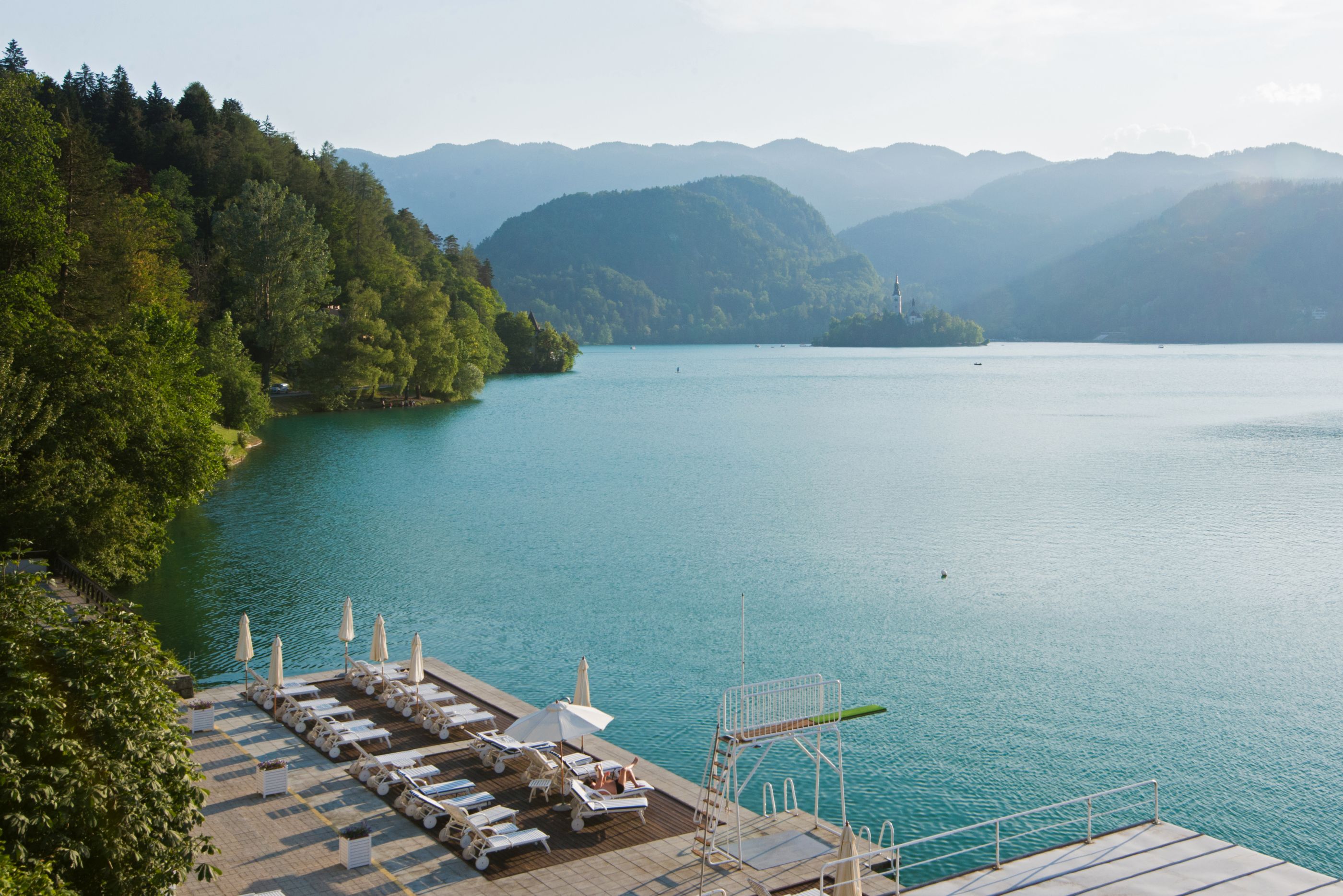 Deck of Grand Hotel Toplice, Slovenia