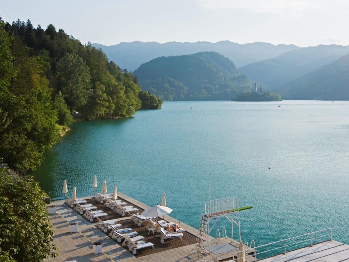 Deck of Grand Hotel Toplice, Slovenia