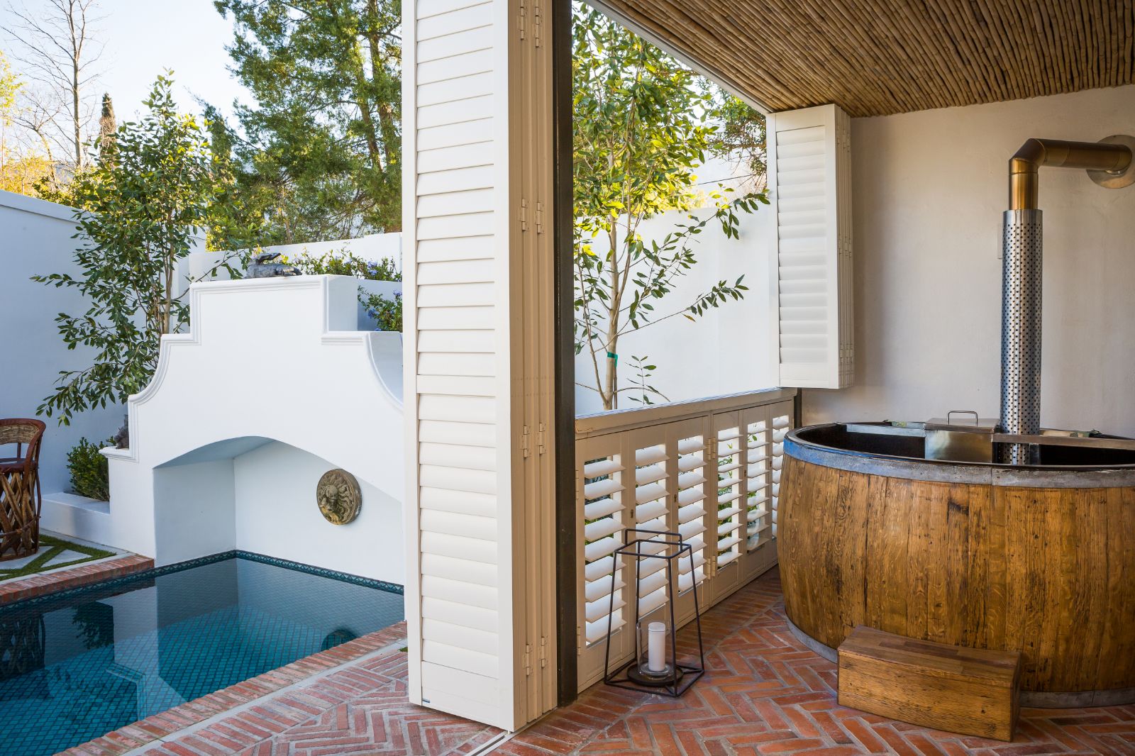 Pool area of Gelatenheid Cottage at Akademie Street Boutique Hotel in Cape Town