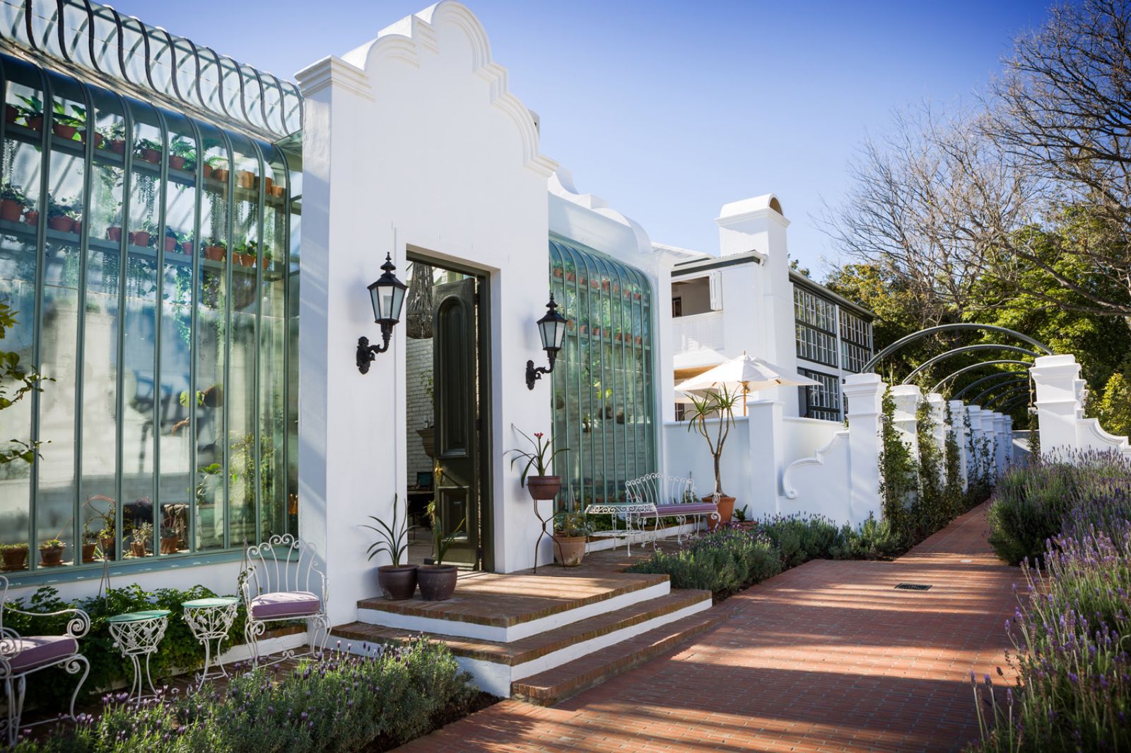 Entrance to the Orangerie at Akademie Street Boutique Hotel in Cape Town