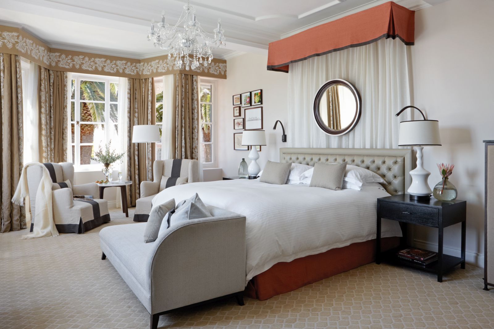 Bedroom interior at Belmond Mount Nelson in South Africa 
