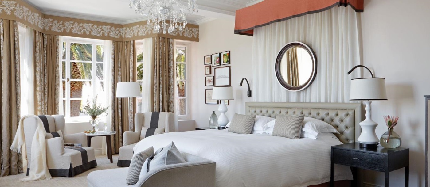 Bedroom interior at Belmond Mount Nelson in South Africa 