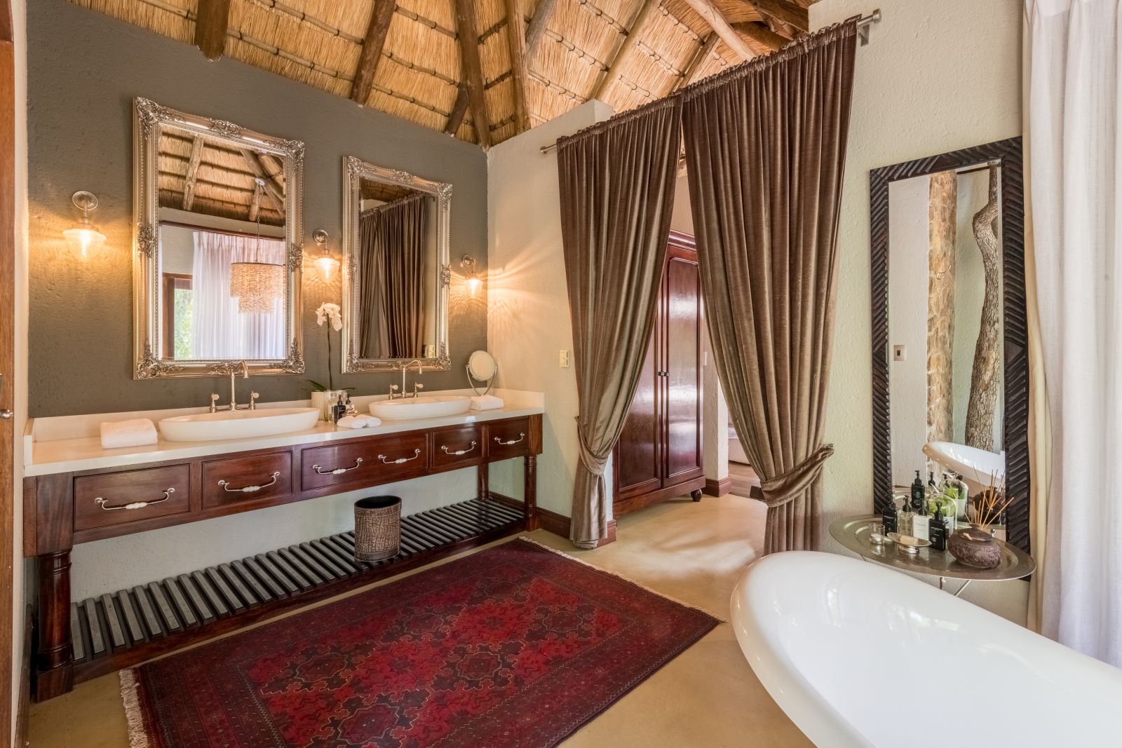 Bathroom sinks at Dulini in South Africa 