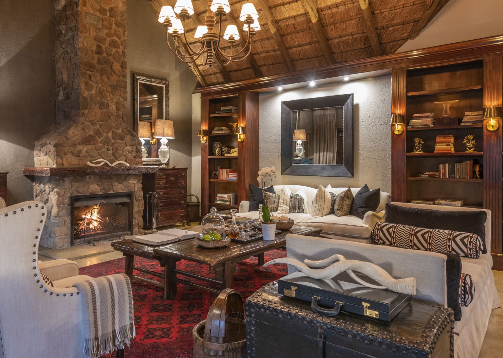 Sitting room at Dulini in South Africa 