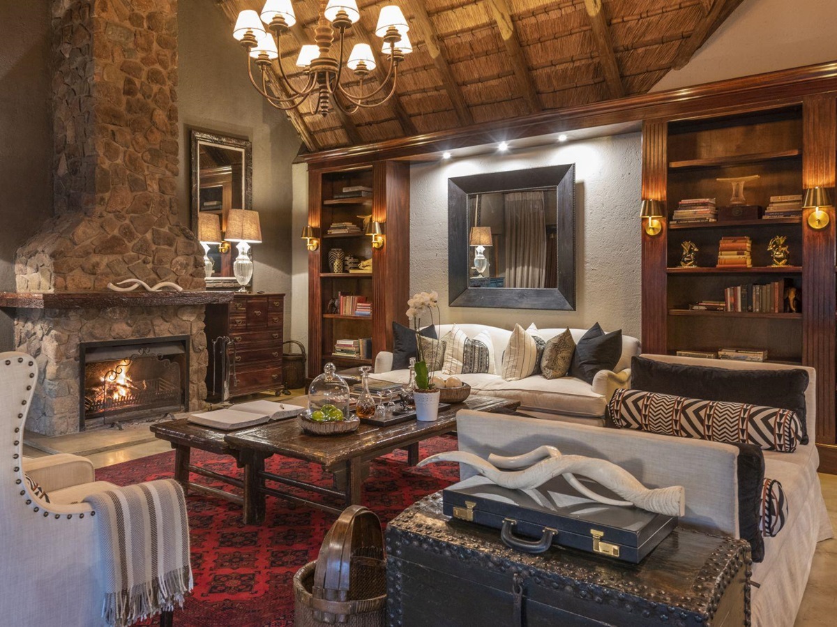 Sitting room at Dulini in South Africa