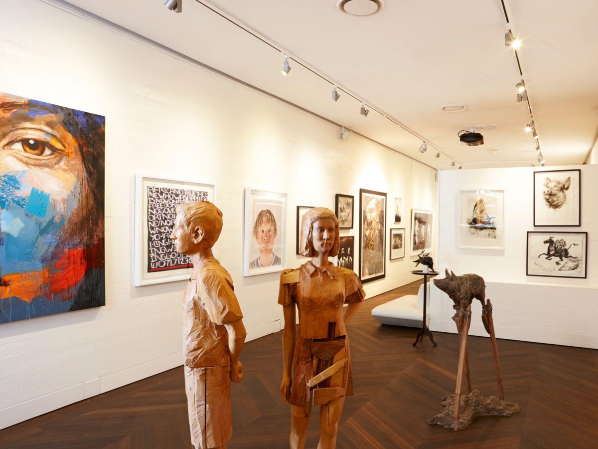 Dedicated art gallery at luxury hotel Ellerman House in Cape Town showcasing local artists