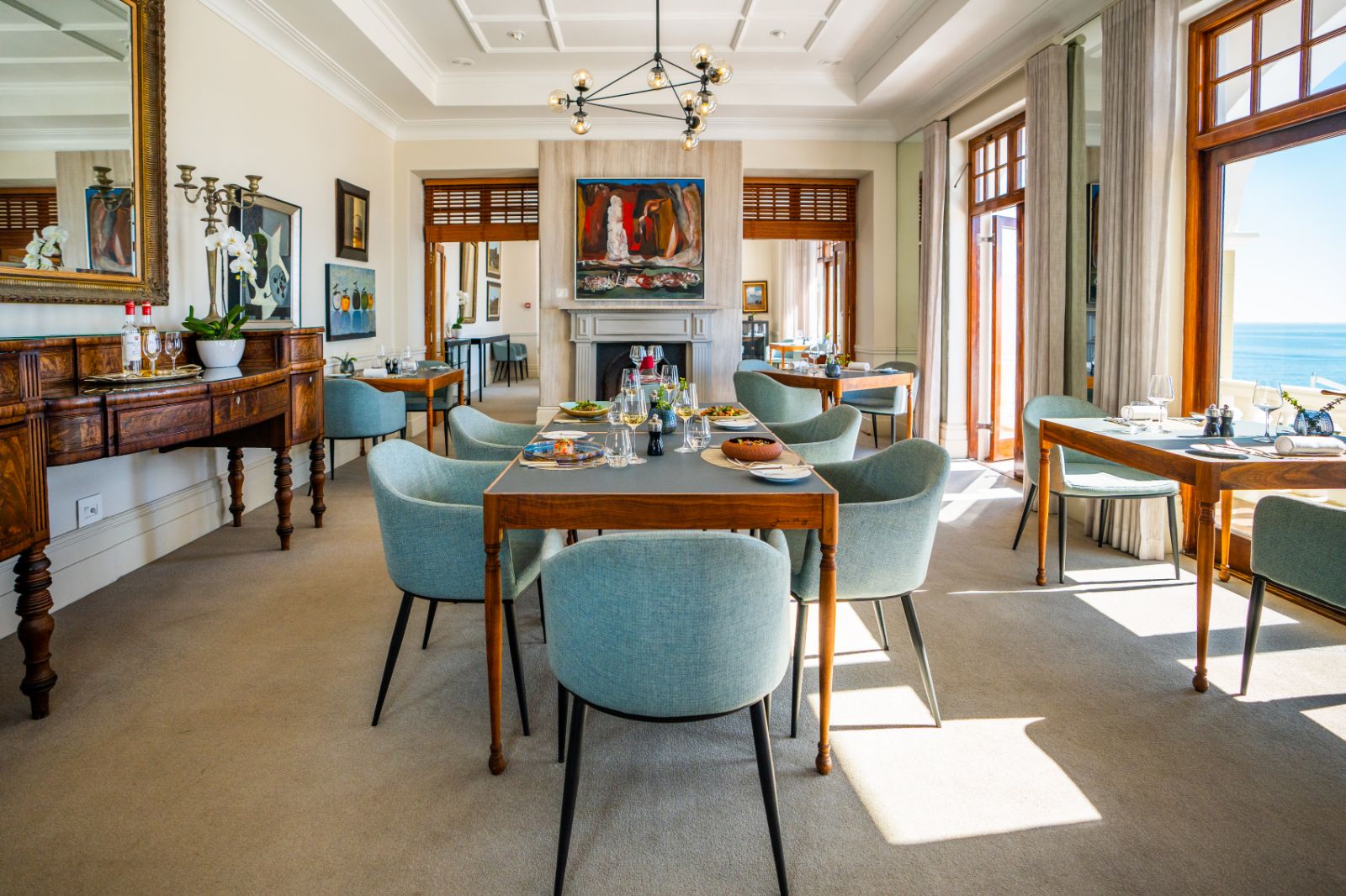 Dining at Ellerman House's indoor restaurant
