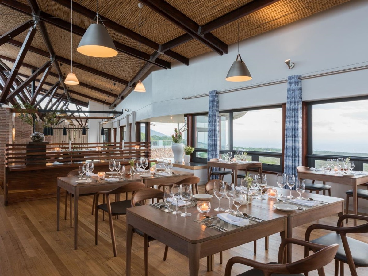 Dining area at Grootbos Forest Lodge in South Africa