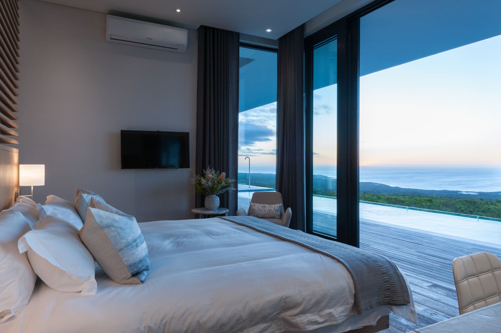Ocean view from a guest room at Grootbos Private Villas South Africa