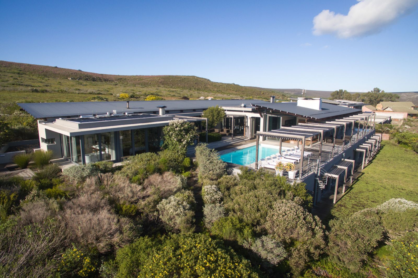 Aerial view of Grootbos Private Villas in South Africa