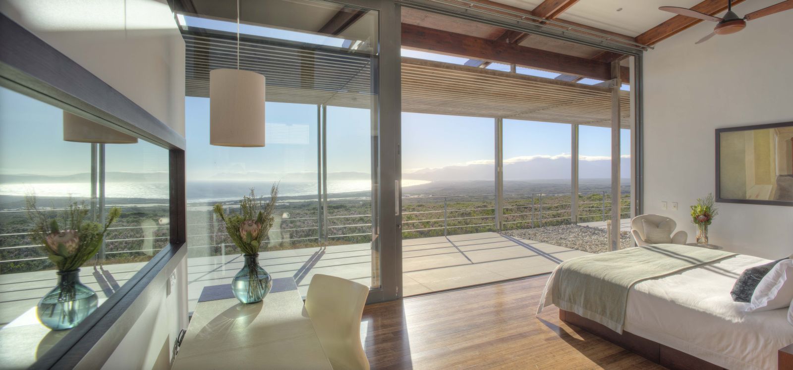 Panoramic views from guest room at Grootbos Private Villas South Africa
