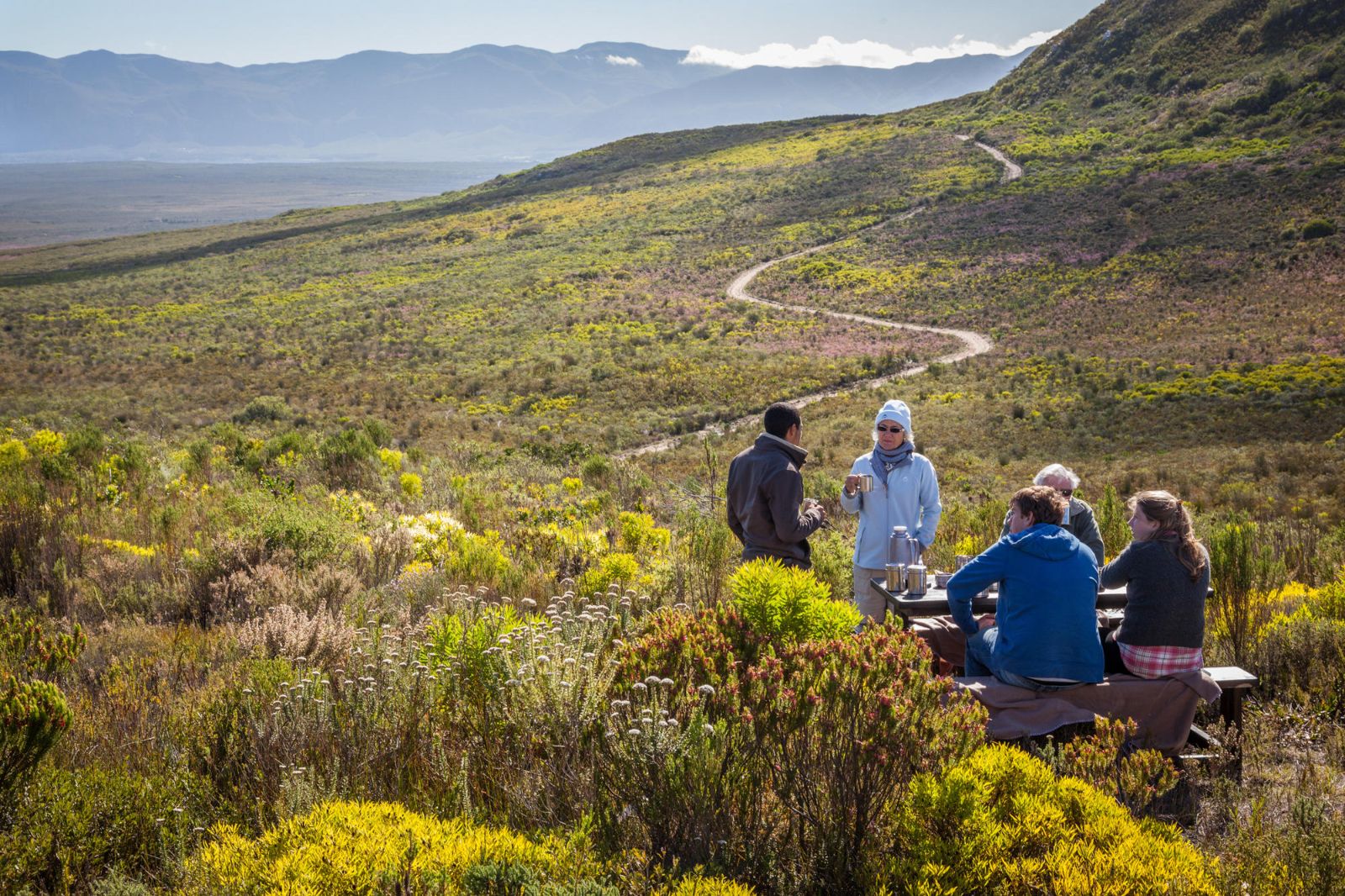 Guests on a botanical safari at the Grootbos private reserve in South Africa