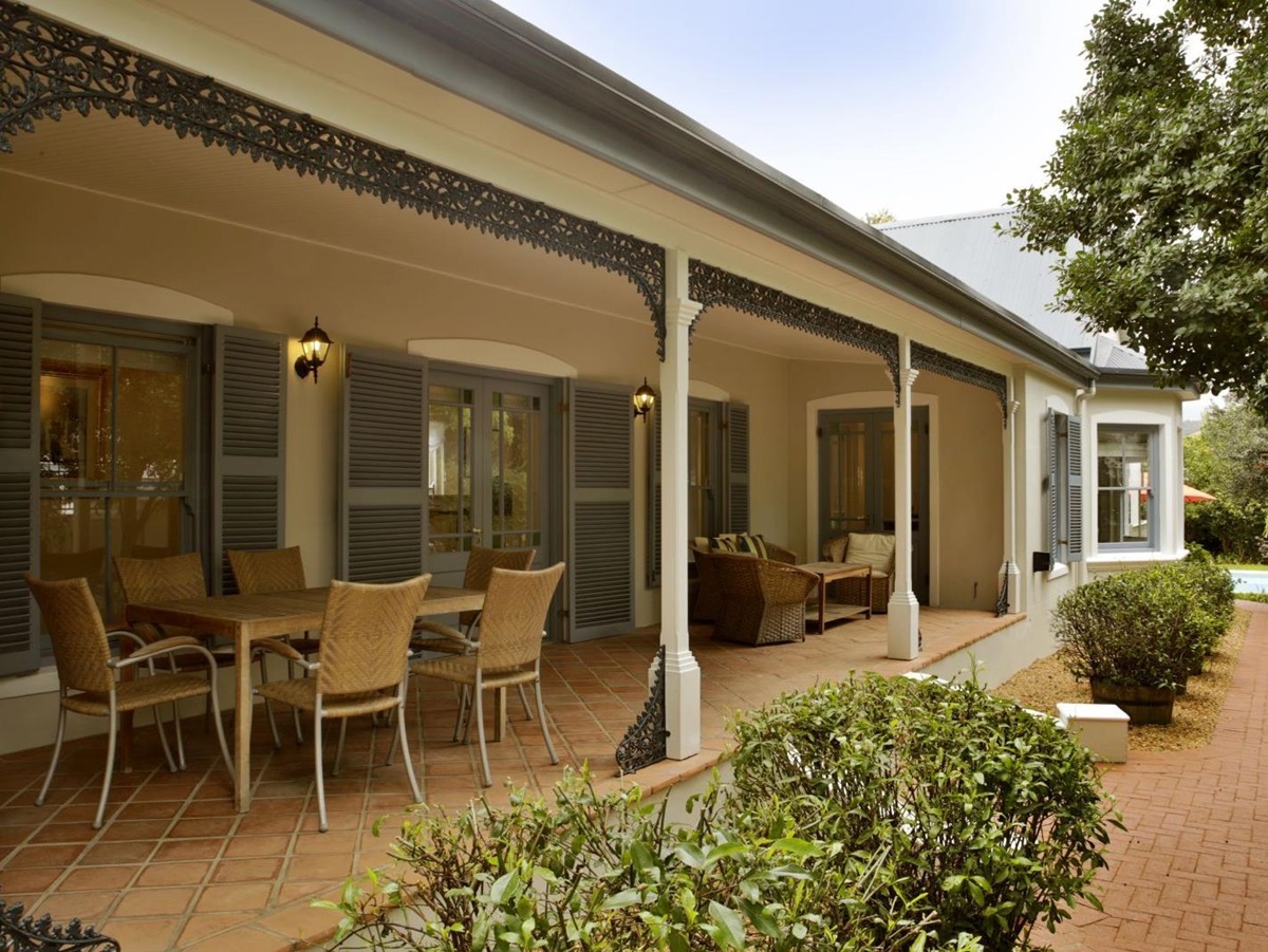 Verandah at Le Quartier Francais in South Africa