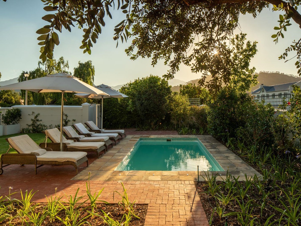 Villa 1 pool area at Le Quartier Francais in South Africa