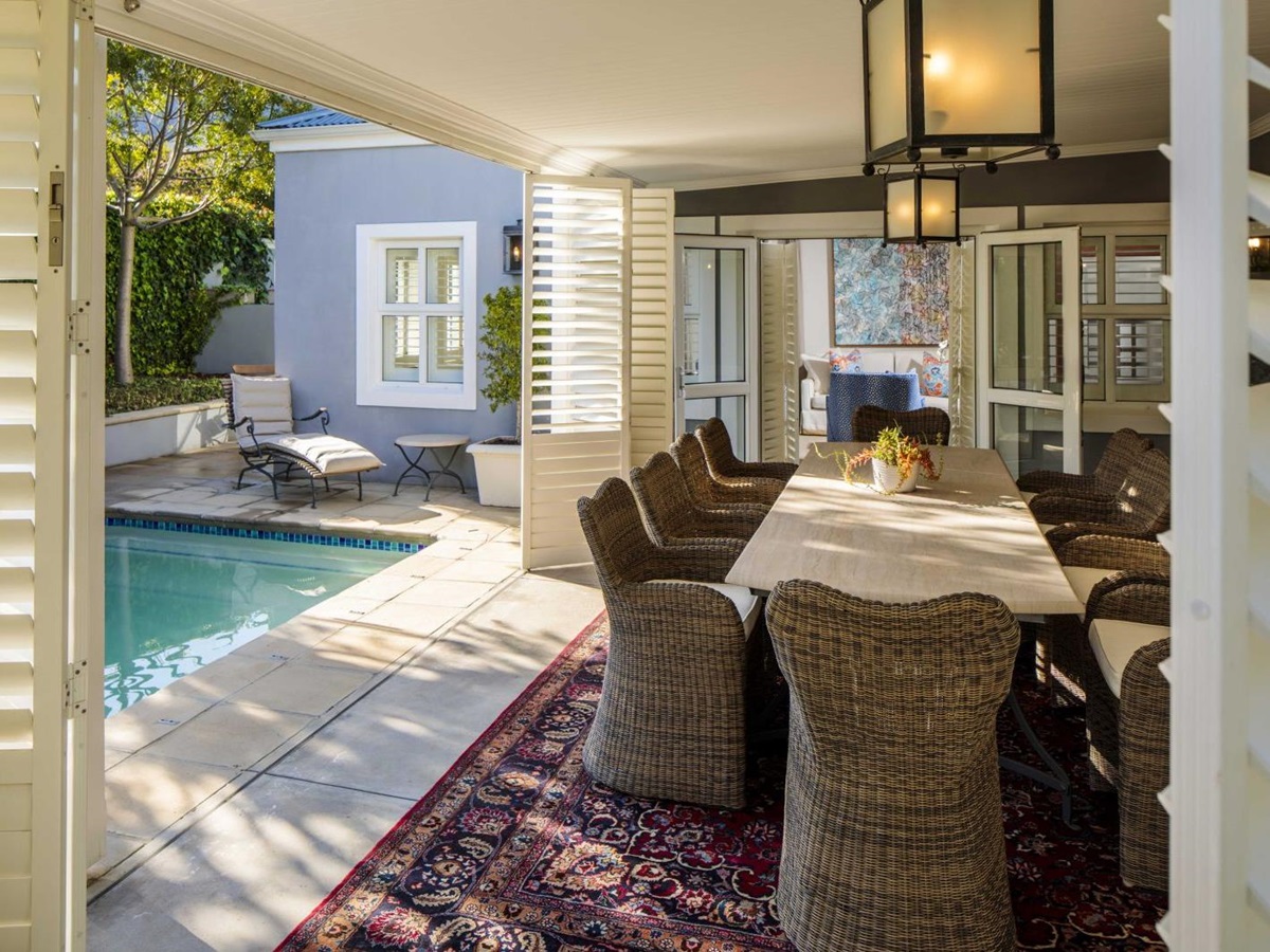 Villa 2 dining area at Le Quartier Francais in South Africa